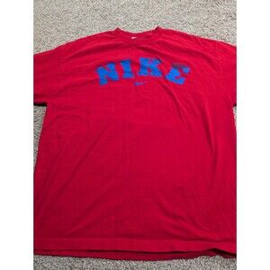 Nike Men's Red Short Sleeve Cotton Loose Fit T-Shirt Size 2XL